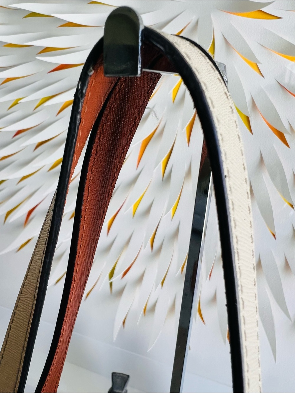 henri bendel Beige Laser-Cut Tote with Long Straps - Picture 9 of 12